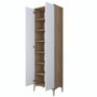 Hanah Home EA116 -2746 Recibidor de Entrada Elegante Nogal y Blanco 60x198x37.5cm